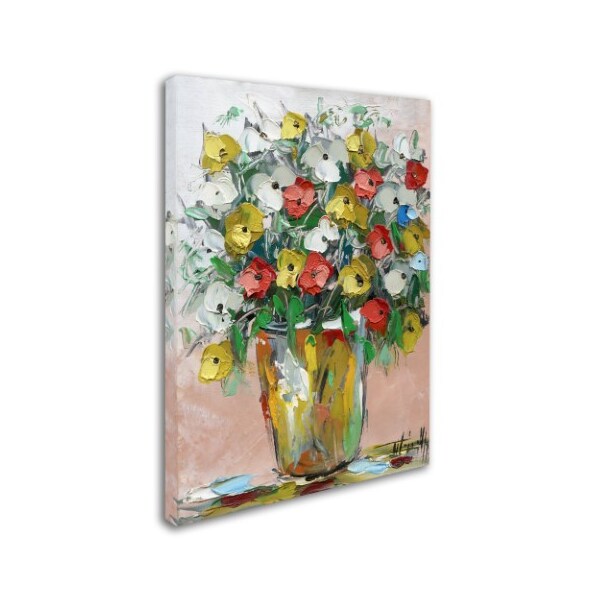 Hai Odelia 'Spring Flowers In A Vase 6' Canvas Art,18x24